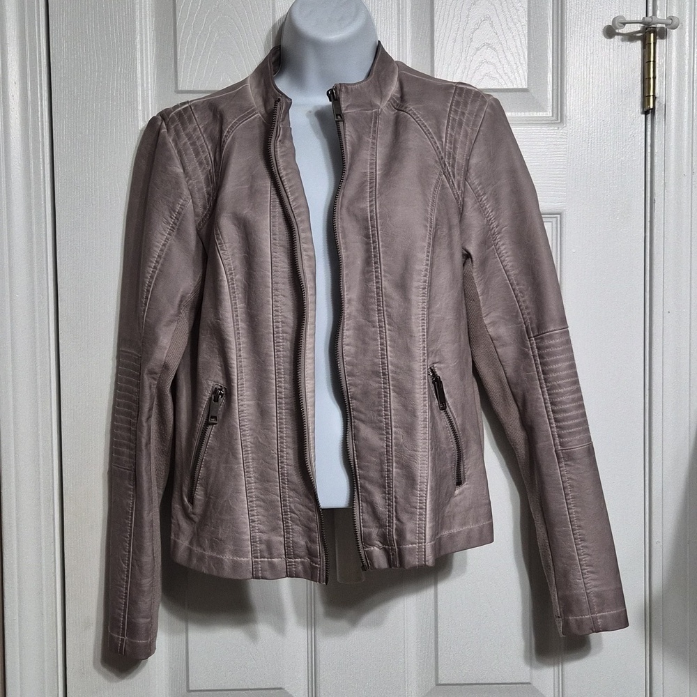 Maurices Leather Jacket Dusty Pink Size Medium